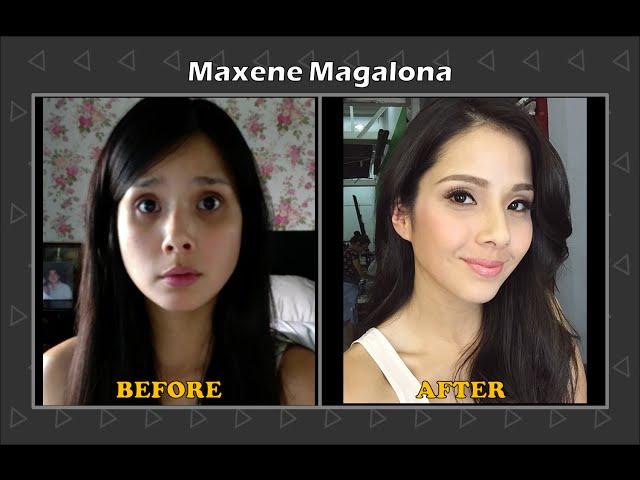 Filipina Celebrities Before and After Makeup Transformation