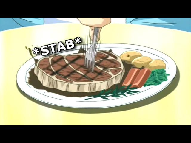 Bakura Eats Steak Scene