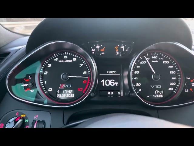 R8 V10 FSI stage 1 100-200 km/h 6,9s