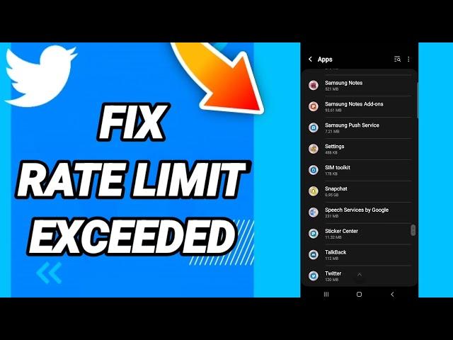 How to fix rate limit exceeded On Twitter