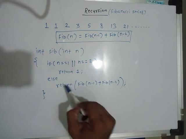 recursion fibonacci series