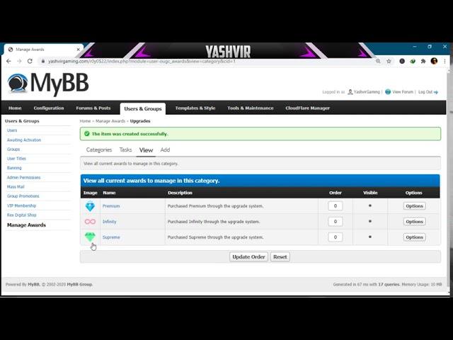 TUTORIAL - HOW TO SETUP OUGC AWARDS IN MYBB FORUM, COMMUNITY