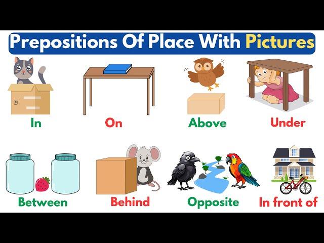 Preposition: Prepositions Of Place In English | Basic Prepositions With Pictures