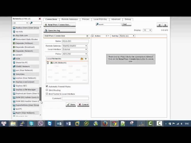 Sophos UTM Configuring IPsec Site-to-Site VPN