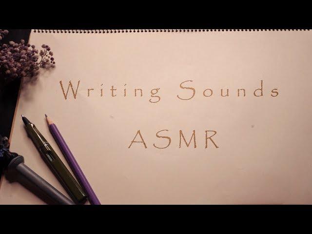 Writing sounds ASMR(with 4 different languages)[suna asmr]