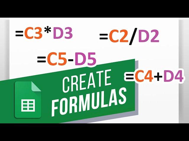 How to Make Formulas in Google Sheets | How to Add, Subtract, Multiply & Divide in Google Sheets
