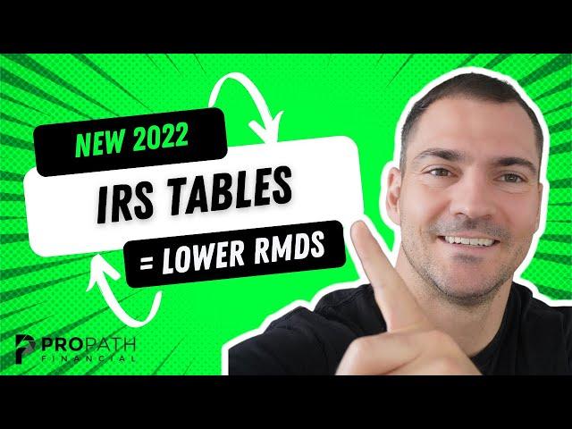 LOWER REQUIRED MINIMUM DISTRIBUTIONS FROM IRA'S!-- New IRS Tables are live! #rmds #iras #401ks