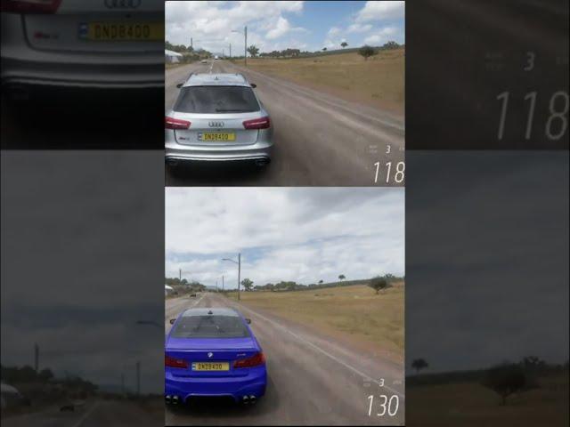 What do you like?BMW M5 F90 vs AUDI RS6 AvantForza Horizon #shorts #gaming #forzahorizon