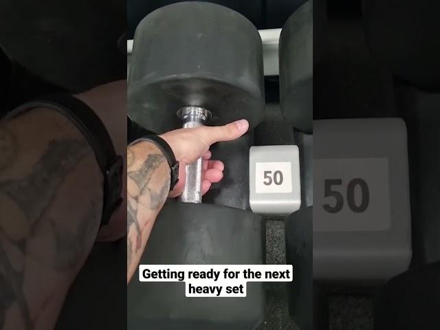 Getting ready for the next heavy set and you have the muscle mind connection