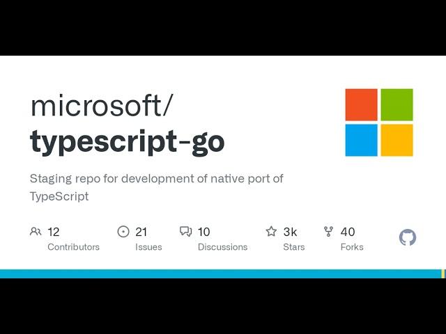 GitHub - microsoft/typescript-go: Staging repo for development of native port of TypeScript