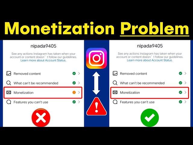 You're currently unable to monetize instagram problem solve | Instagram monetization status problem