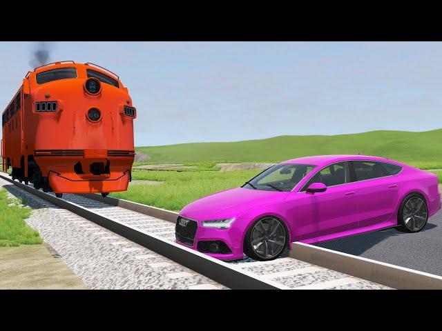 Cars vs Rails - BeamNG.Drive