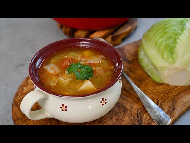 This cabbage soup is like medicine for my stomach. Healthy recipe for well-being