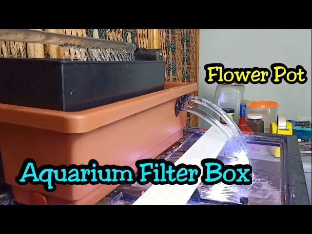 Making DIY Aquarium Filter Box from Flower Pot