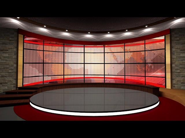 news tv studio set 44 virtual green screen background loop H6hbFYYG