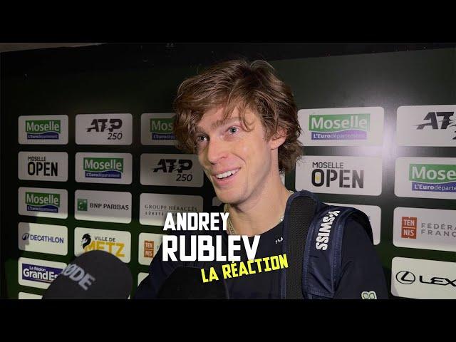 Andrey Rublev, sa réaction au Moselle Open