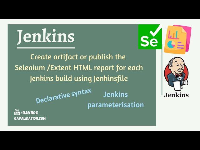 Create artifact or publish HTML report with jenkinsfile | Jenkins parameter | pipeline syntax