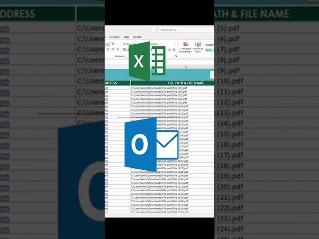 Send Multiple Emails with Personalized Attachments Using Excel and Outlook Only #shorts