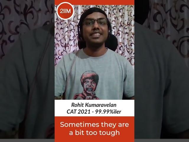 Rohit Kumaravelan | CAT 2021 99.99 %iler | Review of 2IIM's CAT Online Coaching | 2IIM CAT #shorts