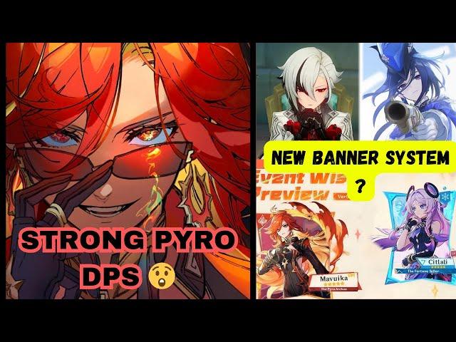 Mavuika DPS Info & New Banner System in Genshin Impact | Upcoming Characters Revealed@GenshinImpact