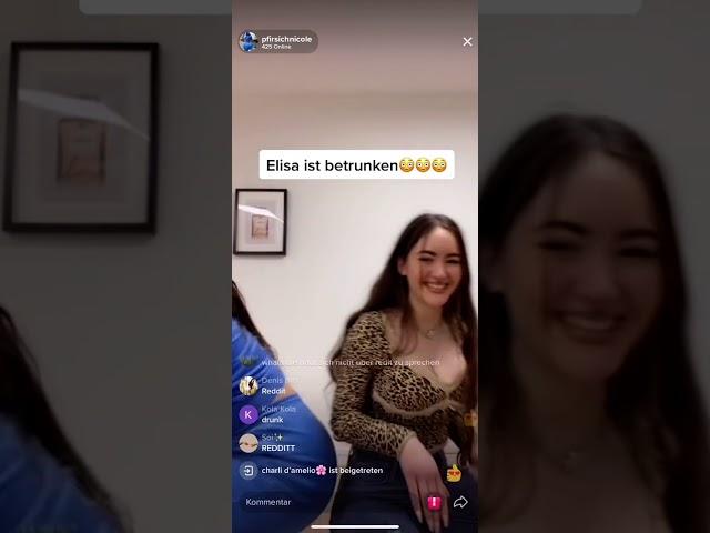 Elisa Aline und Nicole Dobrikov besoffen im Livestream #tiktok