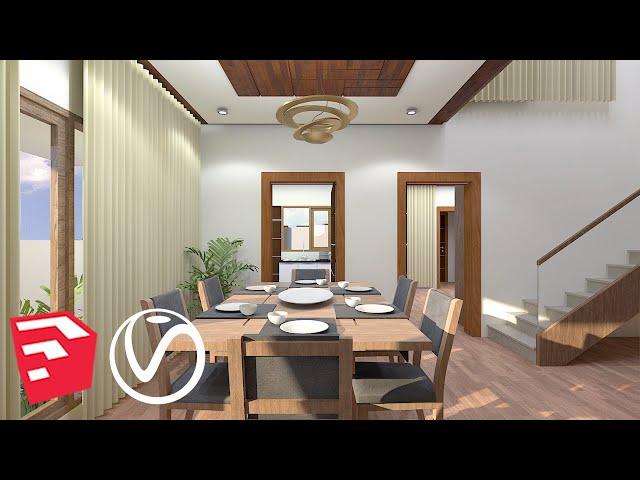 Vray next for Sketchup - How to render an interior scene