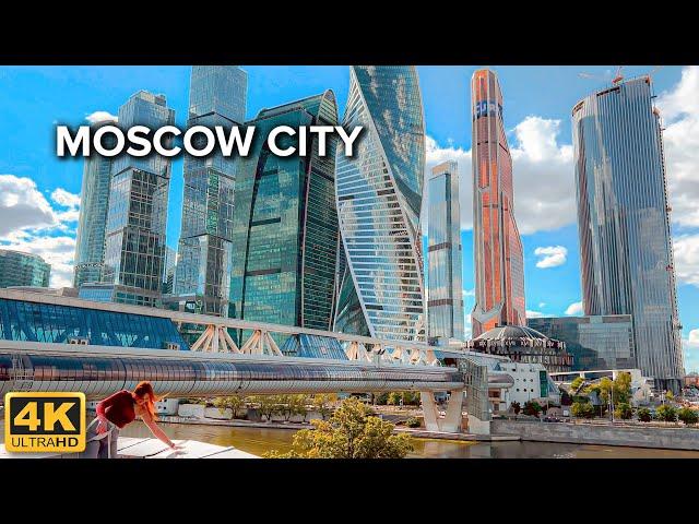 [4K]  Moscow City Skyscrapers ️ Walking Around Moscow International Business District | July 2022