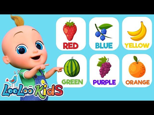 Learn Colors and Fruits (Official Video) - S4EP20 Dance Along | LooLoo Kids Songs for Kids