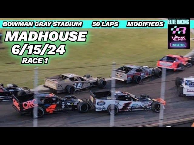 MADHOUSE MODIFIEDS SCRAMBLE 50 LAPS RACE 1 6/15/24 #shorttrackracing #asphaltracing #racing #nascar