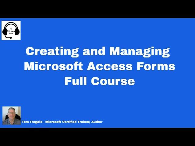 Creating and managing Microsoft Access forms