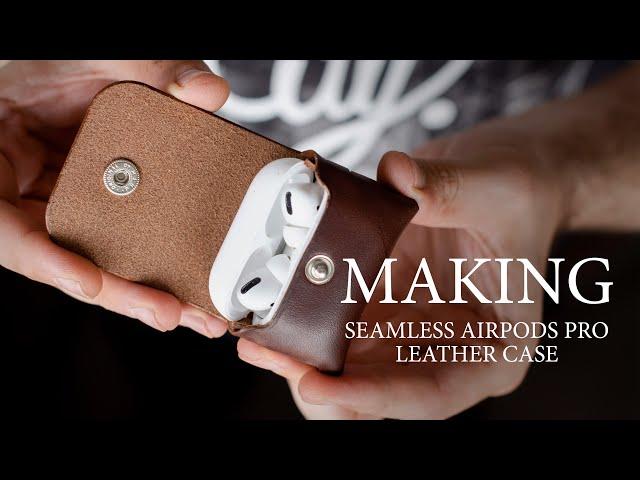 Making Seamless Airpods Pro Leather Case. Leather craft