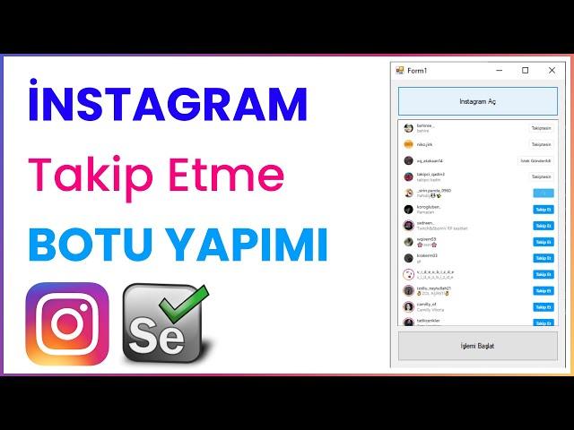 Instagram Takip Etme Botu Yapımı (C# Selenium) ÜCRETSİZ