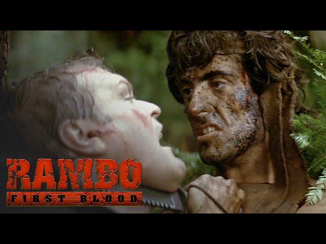 'Rambo Hunts Cops In The Forest' EXTENDED Scene | Rambo: First Blood