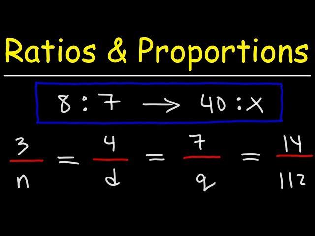 Ratio and Proportion Word Problems - Math