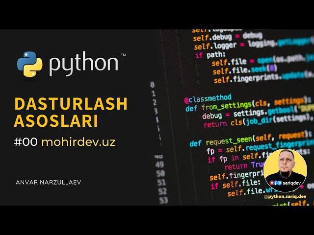 #00 Python Darslari | mohirdev.uz bilan tanishuv