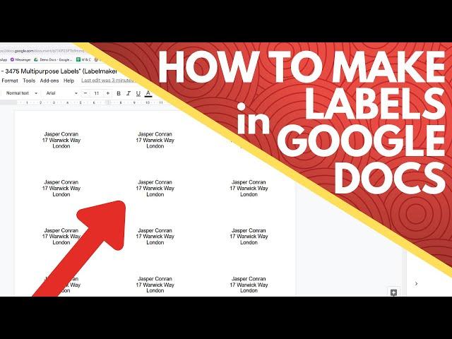 How to make labels in Google Docs