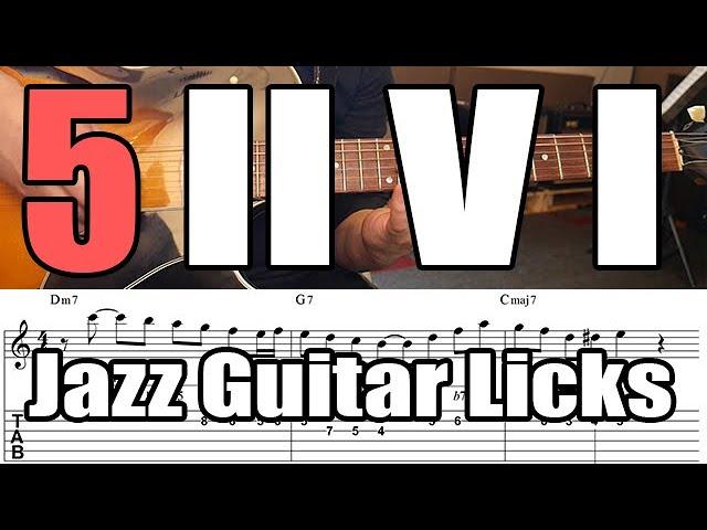 5 Easy 2 5 1 Licks For Jazz Guitar With Tabs and Analysis - PDF Method With Audio