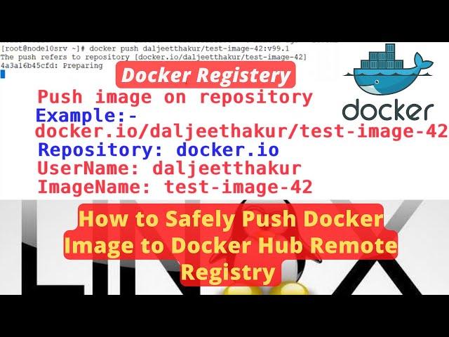 Push Docker Image to Docker Hub Remote Registry | Docker Registry Setup