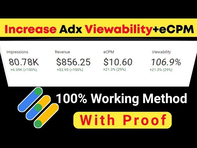 Increase Google Adx Viewability | How to Increase Google Adx Viewability