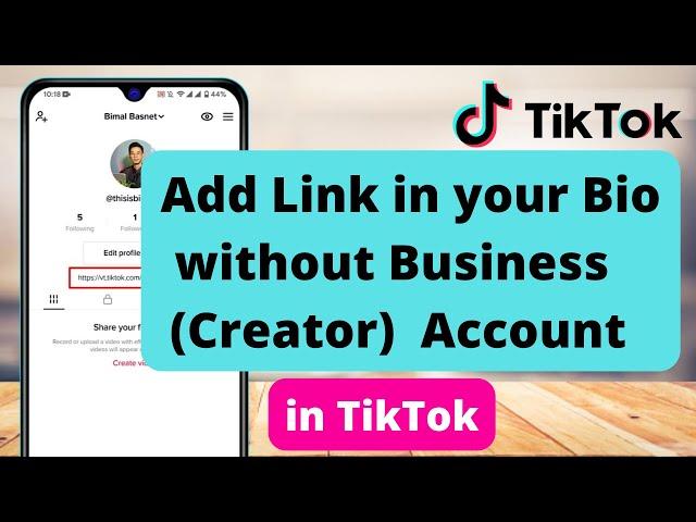 Add Link to TikTok BIO Without Business (Creator) Account !!