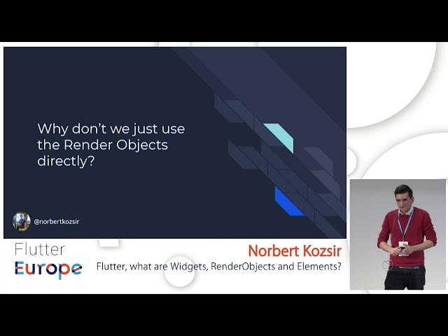 Flutter, what are Widgets, RenderObjects and Elements? - Norbert Kozsir | Flutter Europe