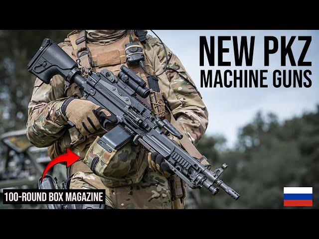 Russian Soldiers Use New PKZ Machine Guns in Ukraine.