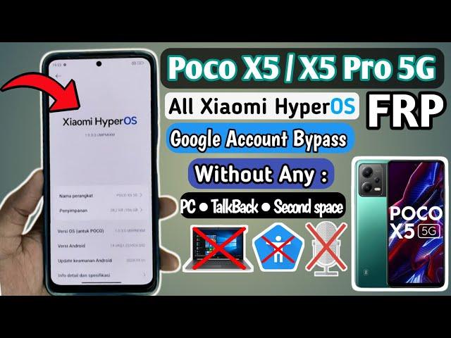 POCO X5 5G HyperOS FRP Bypass Android 14 | HyperOS FRP Bypass | Poco X5 5G FRP Bypass | 2024 Update