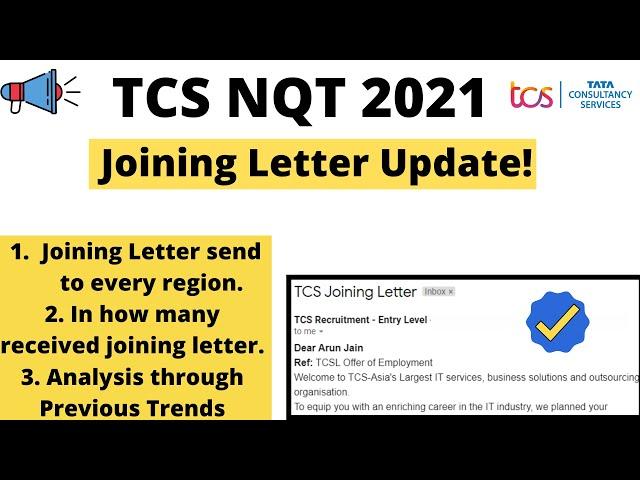 TCS NQT 2021 | Joining Letter Update | 10 Days Offer letter Concepts |Tcs 2021 #tcsnqt2021