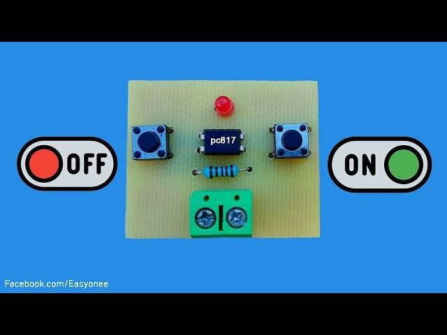 how to make Push on/off switch using PC817