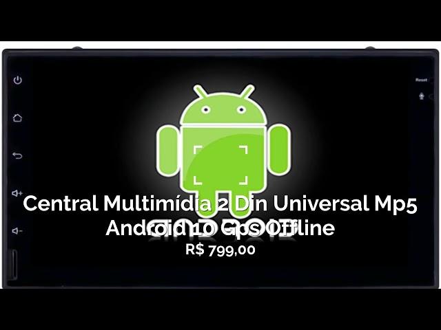 Central Multimídia 2 Din Universal Mp5 Android 10  Gps Offline