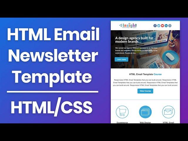 HTML Email Newsletter Template - Responsive HTML Email Tutorial 2024