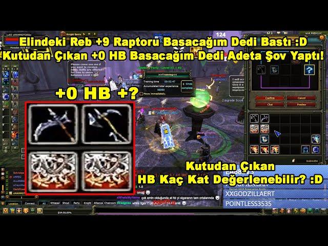 xMAMMOTORSx - Zero'da Reb +9 Raptoru Ve +0 HB'yi Upgrade Edip 100 BİN TL Kâr Ediyor! | Knight Online