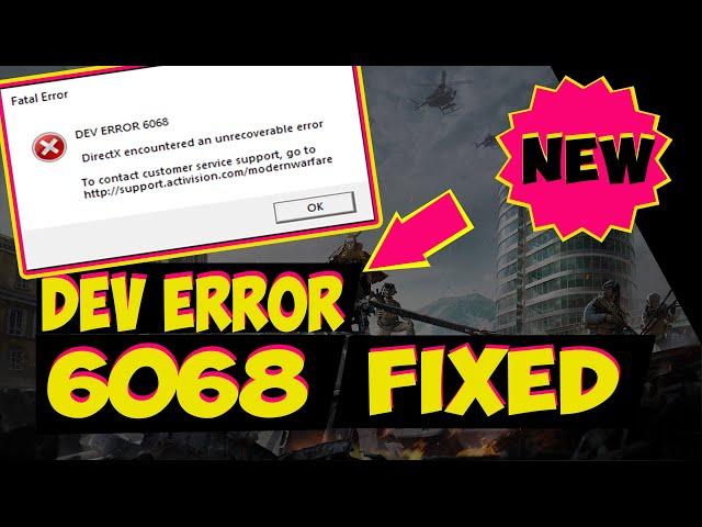 How To Fix COD Warzone Dev Error 6068 in Windows 10 Computer