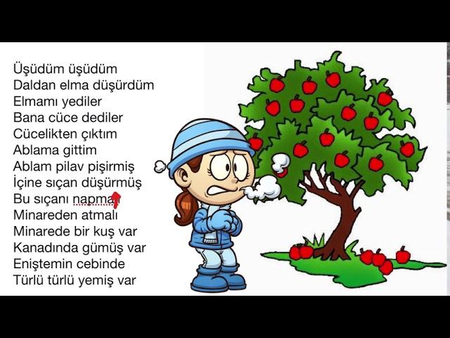 Üşüdüm Üşüdüm Tekerlemesi/Çocuk tekerlemeleri ile okuma hızlandırma çalışması